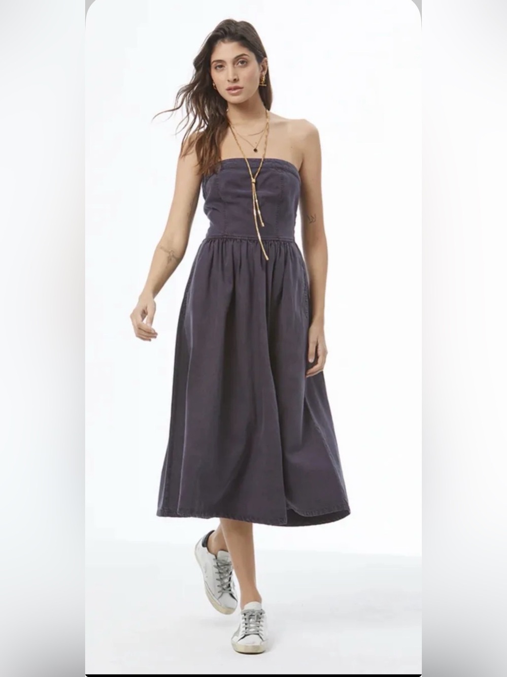 Strapless Denim Dress
